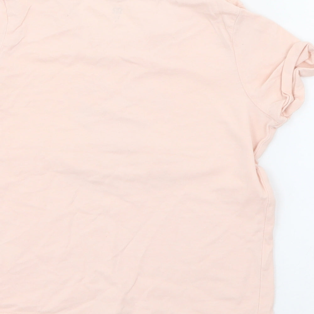 RTR Girls Pink  Cotton Pullover T-Shirt Size 5 Years Crew Neck  - Paris