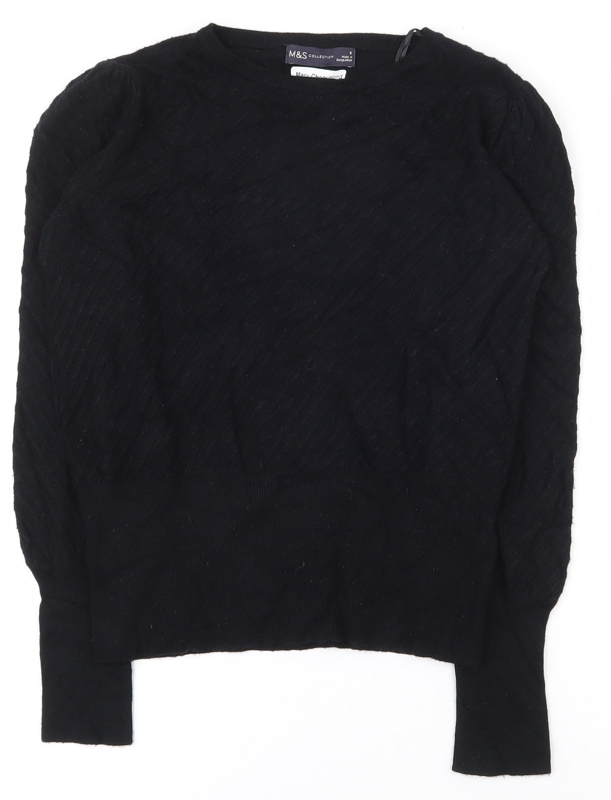 Womens UK Size 8 Marks and Spencer Black Pullover Jumper