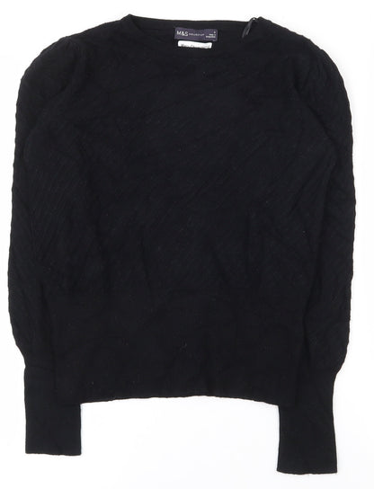 Womens UK Size 8 Marks and Spencer Black Pullover Jumper
