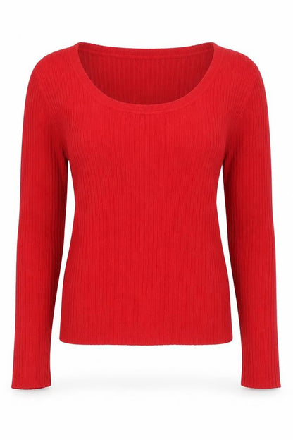 Atmosphere Womens Red Scoop Neck  Viscose Pullover Jumper Size 14