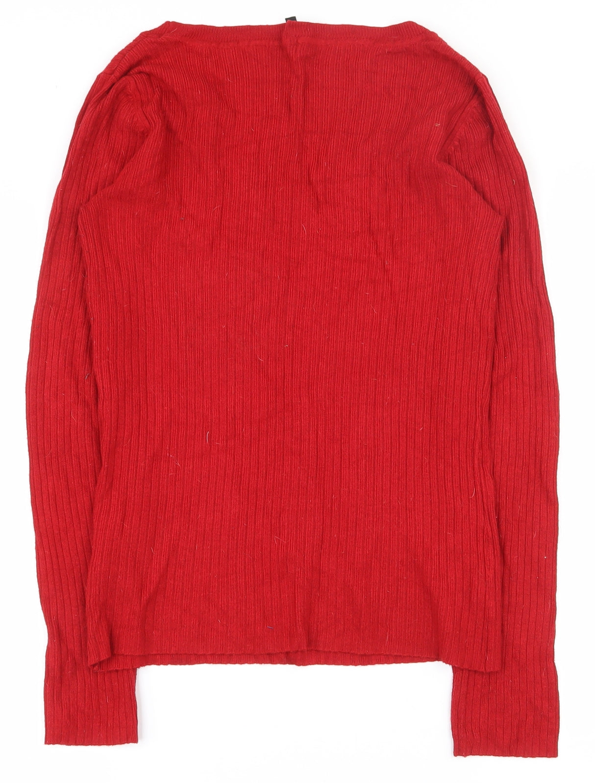 Atmosphere Womens Red Scoop Neck  Viscose Pullover Jumper Size 14