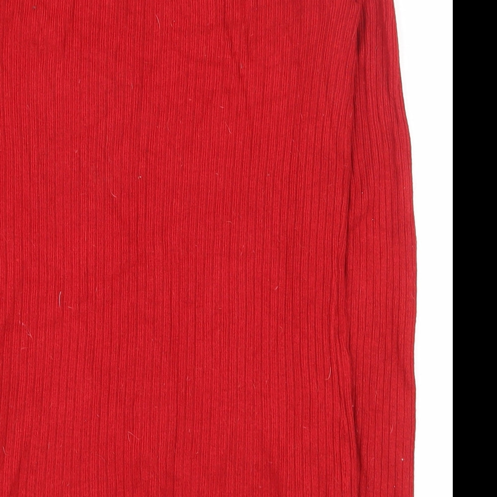 Atmosphere Womens Red Scoop Neck  Viscose Pullover Jumper Size 14