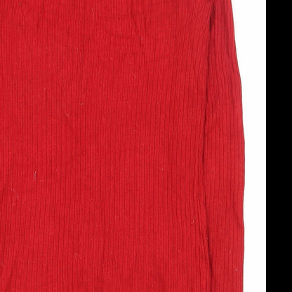 Atmosphere Womens Red Scoop Neck  Viscose Pullover Jumper Size 14