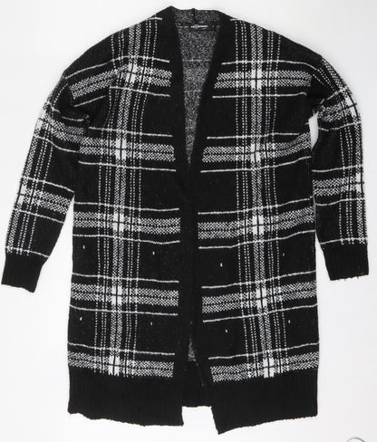 Mosquitos Womens Multicoloured V-Neck Plaid Acrylic Cardigan Jumper Size S