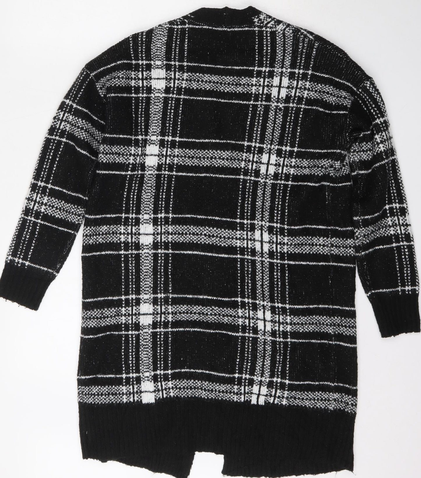 Mosquitos Womens Multicoloured V-Neck Plaid Acrylic Cardigan Jumper Size S