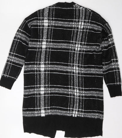 Mosquitos Womens Multicoloured V-Neck Plaid Acrylic Cardigan Jumper Size S