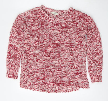 Womens UK Size S Papaya Red Pullover Jumper