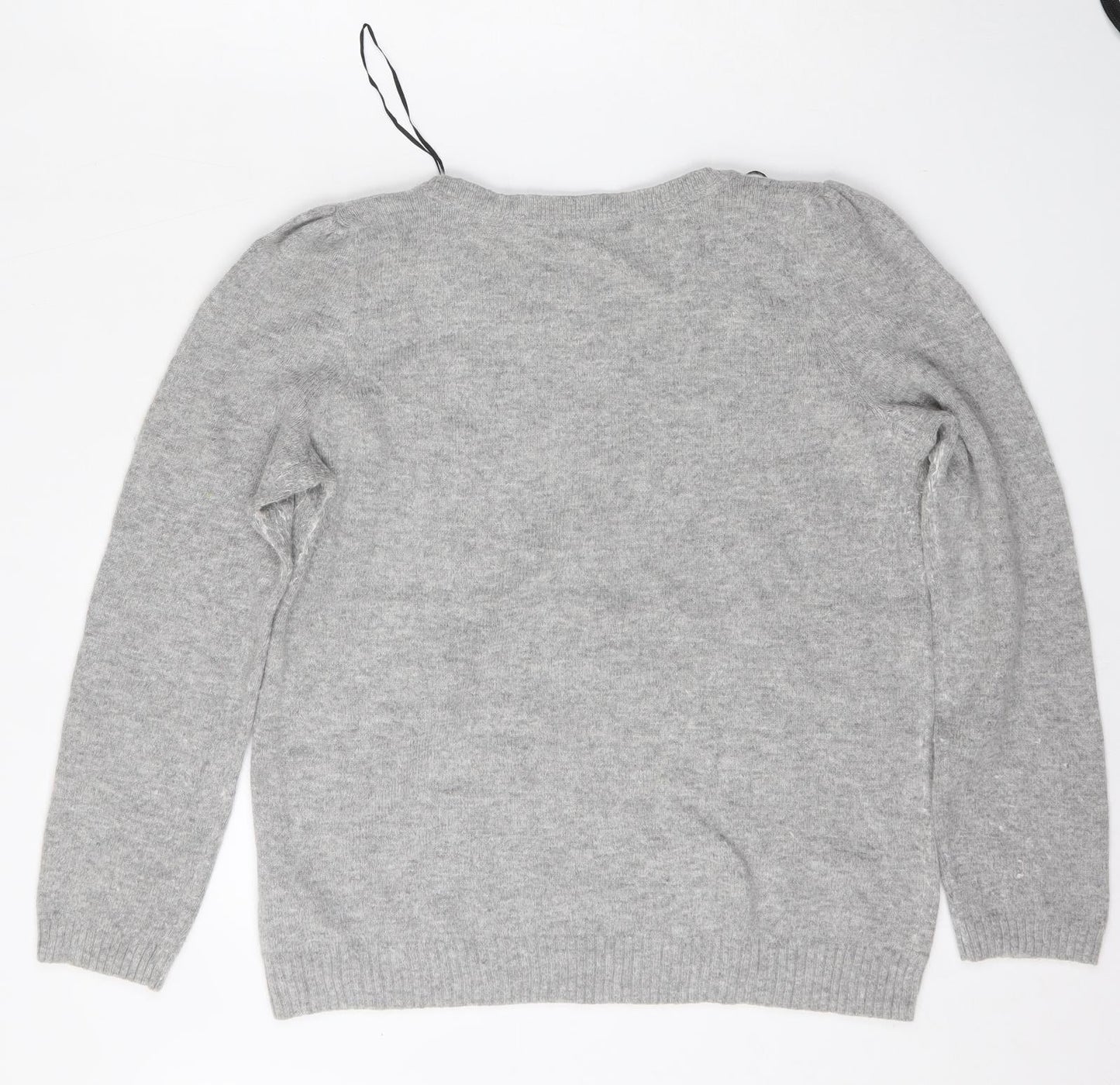 Womens UK Size L H&M Grey Pullover Jumper