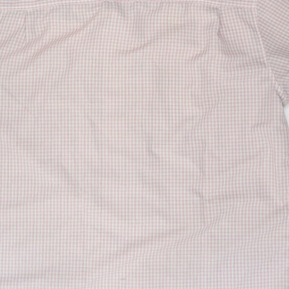 Mens UK Size XL Lincoln Pink  Button-Up Short Sleeve Casual Shirt