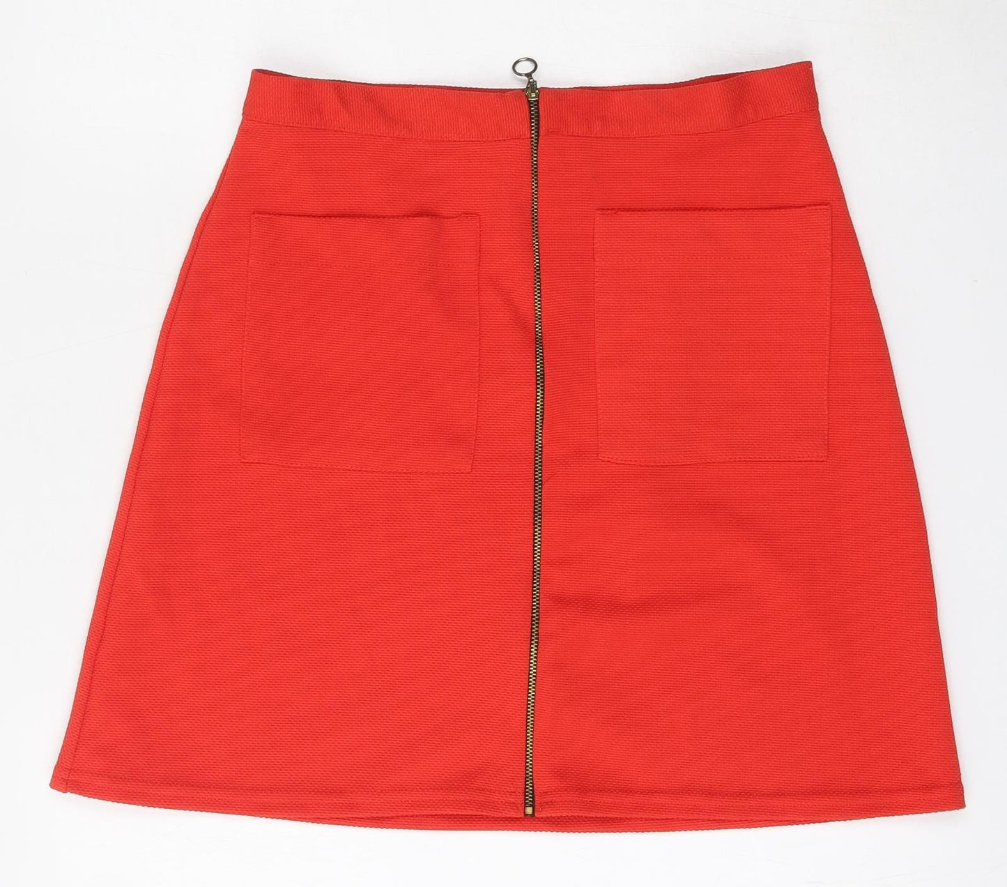 Atmosphere Womens Red  Polyester A-Line Skirt Size 12   Zip