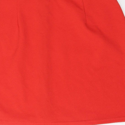Atmosphere Womens Red  Polyester A-Line Skirt Size 12   Zip