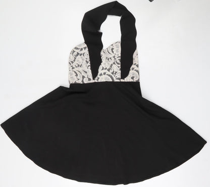 izabel Womens Black  Viscose Skater Dress  Size S  Off the Shoulder
