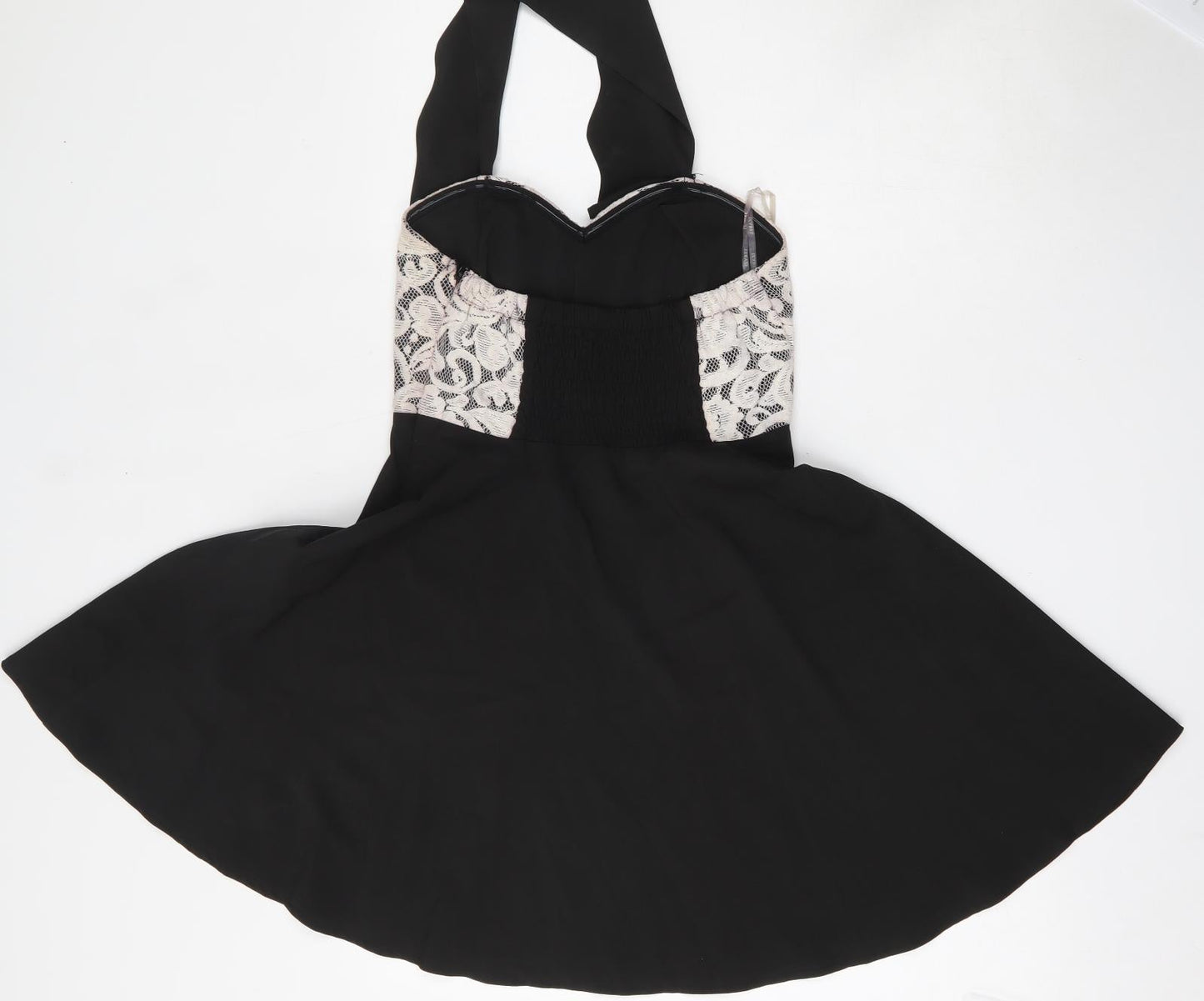 izabel Womens Black  Viscose Skater Dress  Size S  Off the Shoulder