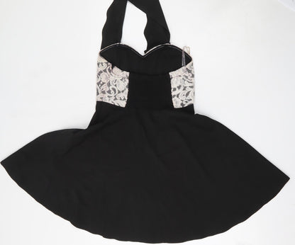 izabel Womens Black  Viscose Skater Dress  Size S  Off the Shoulder