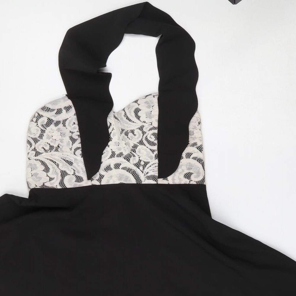 izabel Womens Black  Viscose Skater Dress  Size S  Off the Shoulder