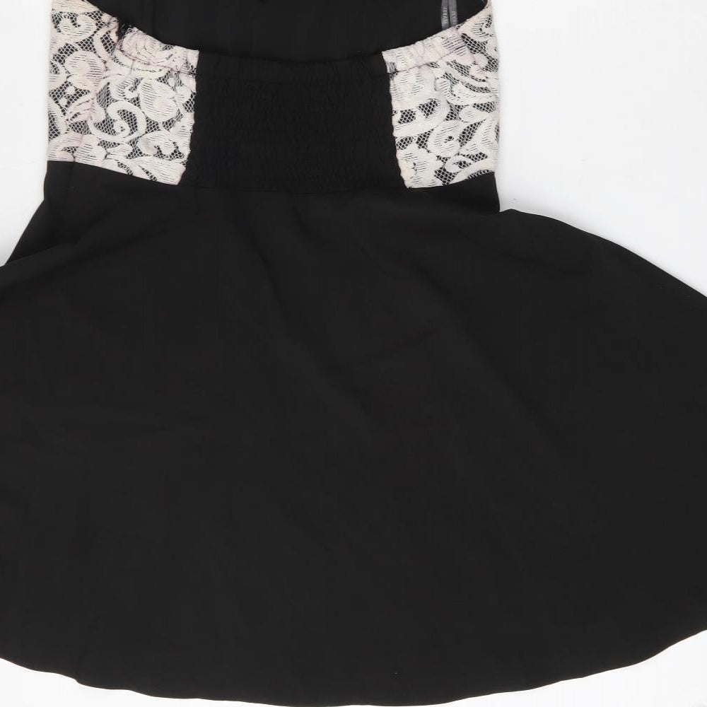 izabel Womens Black  Viscose Skater Dress  Size S  Off the Shoulder