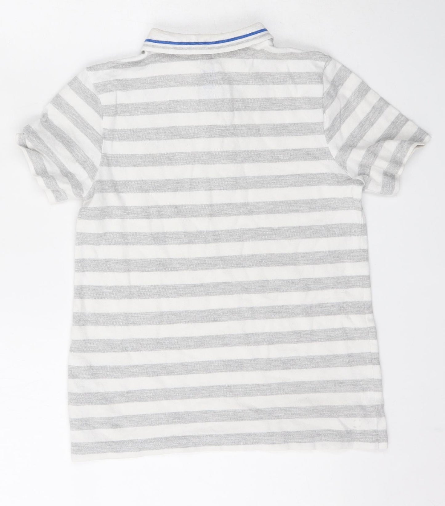 F&F Boys Multicoloured Striped Cotton Basic Polo Size 8 Years Collared