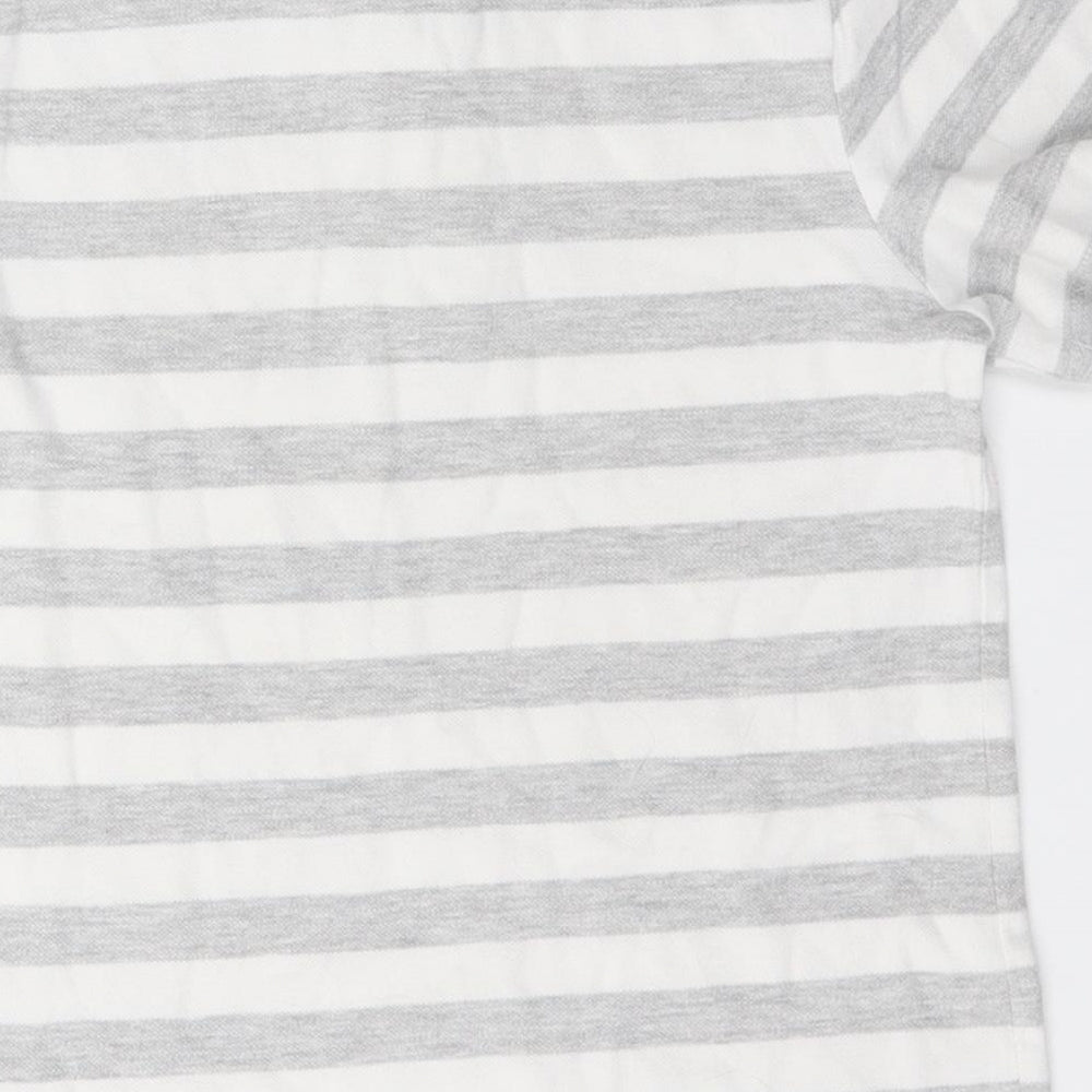 F&F Boys Multicoloured Striped Cotton Basic Polo Size 8 Years Collared