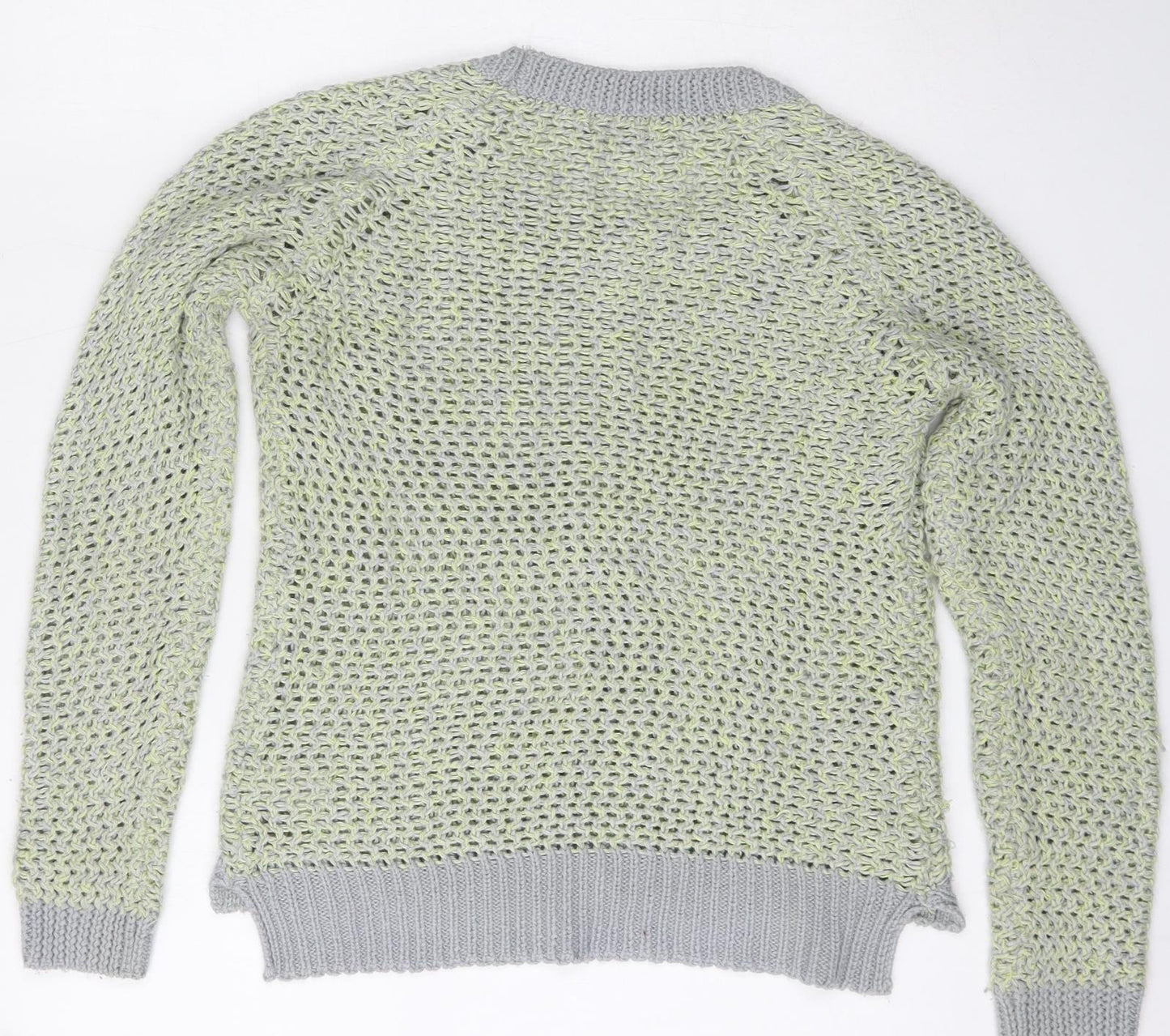 F&F Womens Green Round Neck  Acrylic Pullover Jumper Size 8