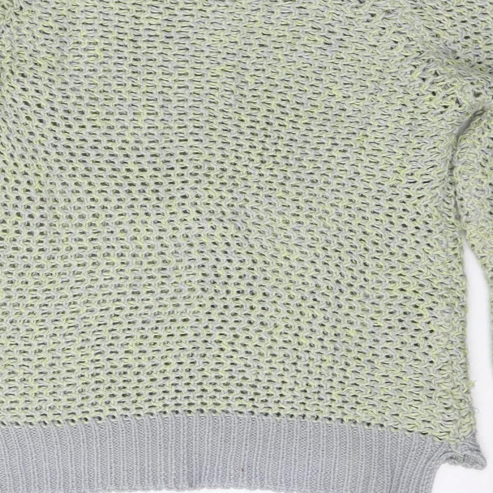 F&F Womens Green Round Neck  Acrylic Pullover Jumper Size 8