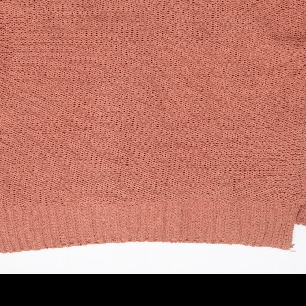 Primark Womens Red V-Neck  Polyester Cardigan Jumper Size L