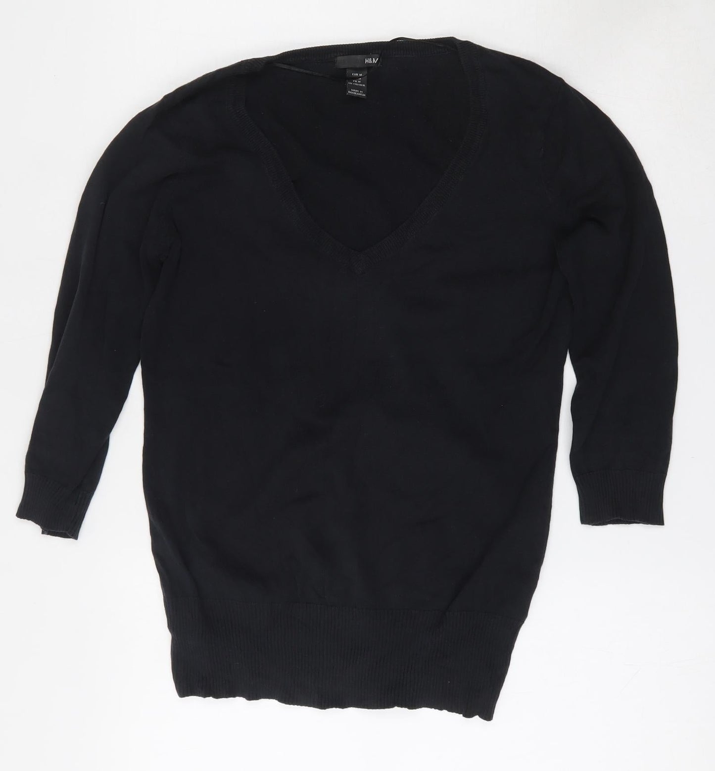 Womens UK Size M H&M Black Cardigan Jumper