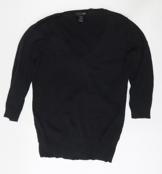 Womens UK Size M H&M Black Cardigan Jumper