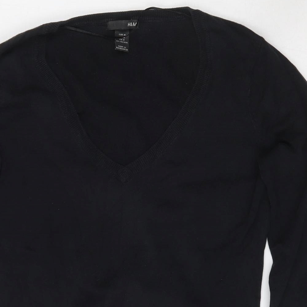 Womens UK Size M H&M Black Cardigan Jumper