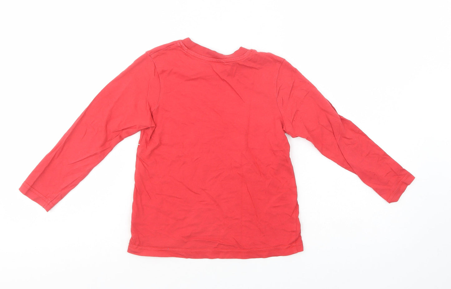 George Girls Red  Cotton Pullover T-Shirt Size 4-5 Years Crew Neck Pullover - Super Cool Dude