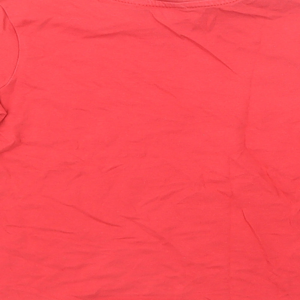 George Girls Red  Cotton Pullover T-Shirt Size 4-5 Years Crew Neck Pullover - Super Cool Dude