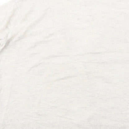 Gap Womens Beige V-Neck  Cotton Cardigan Jumper Size M