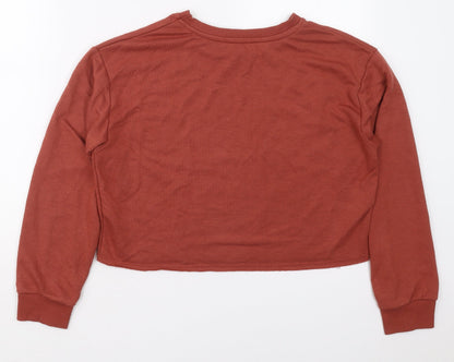 New Look Girls Brown  Cotton Pullover Sweatshirt Size 14-15 Years  Pullover - Arizona