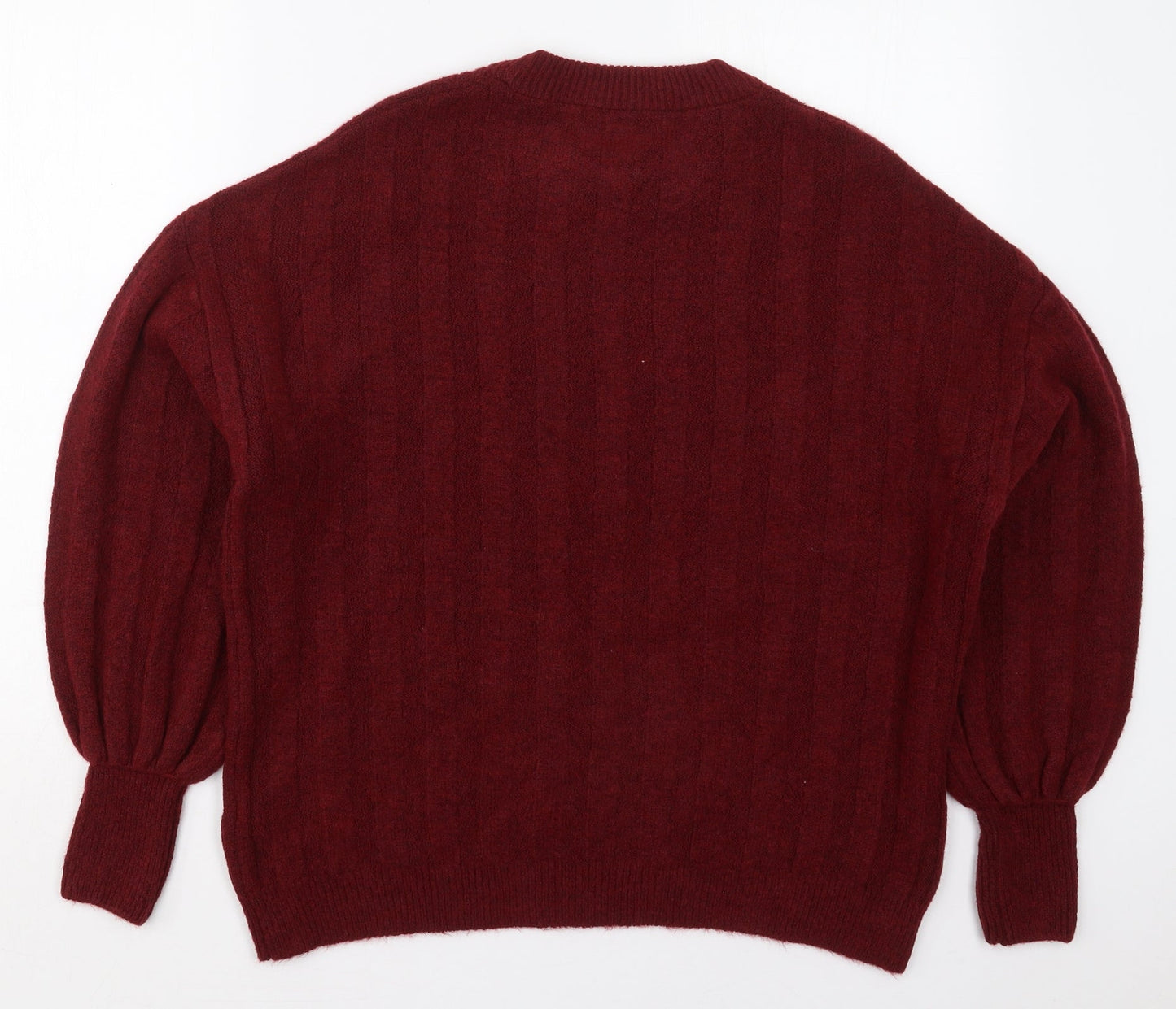 Womens UK Size M Peacocks Red Pullover Jumper