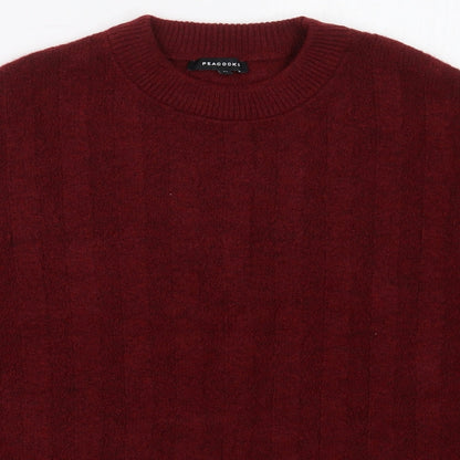 Womens UK Size M Peacocks Red Pullover Jumper