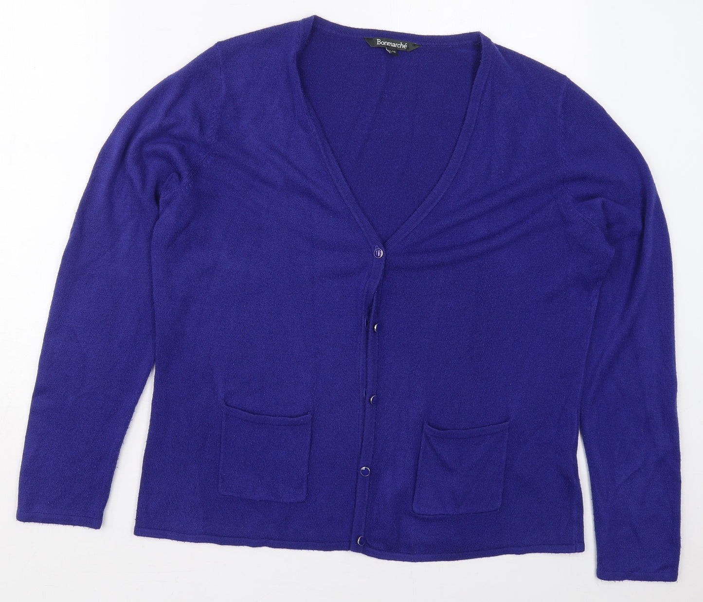 Womens UK Size 16 Bonmarché Blue Cardigan Jumper