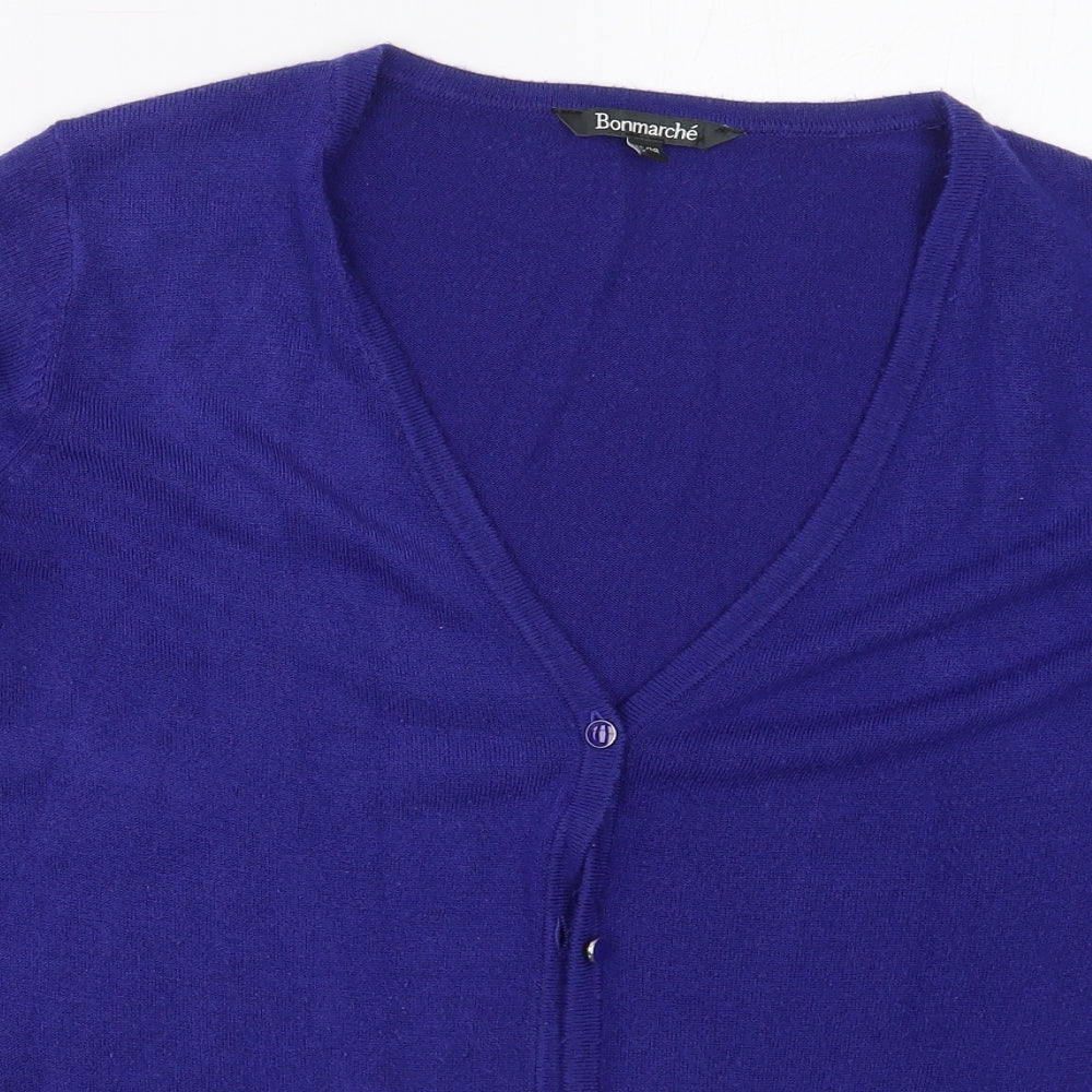 Womens UK Size 16 Bonmarché Blue Cardigan Jumper