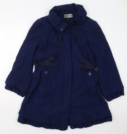 Easy Comfort Womens Blue   Pea Coat Coat Size 12  Zip