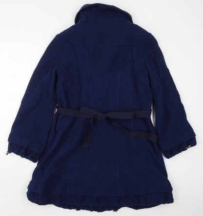 Easy Comfort Womens Blue   Pea Coat Coat Size 12  Zip