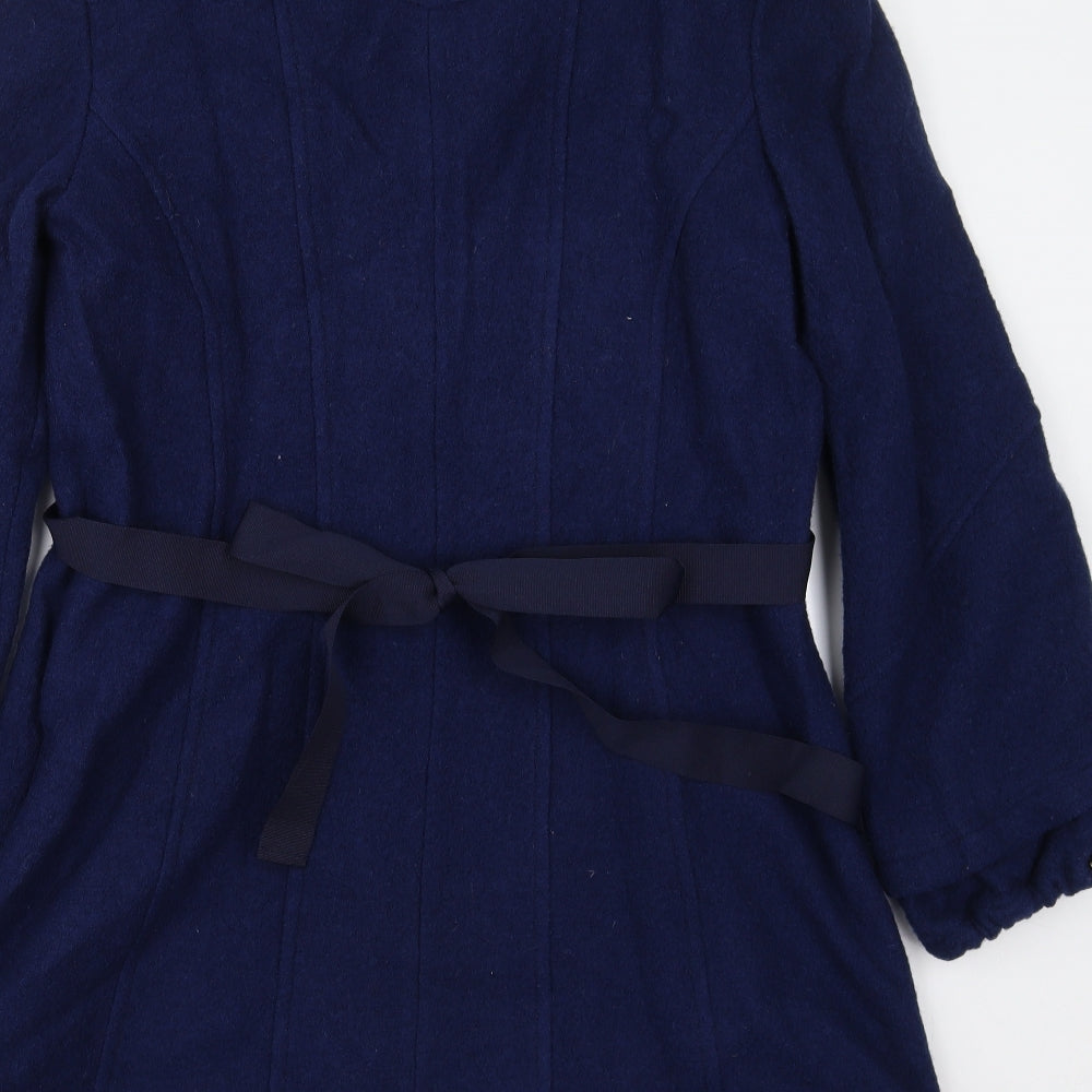 Easy Comfort Womens Blue   Pea Coat Coat Size 12  Zip