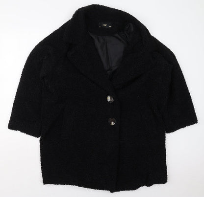 F&F Womens Black   Pea Coat Coat Size 16  Button