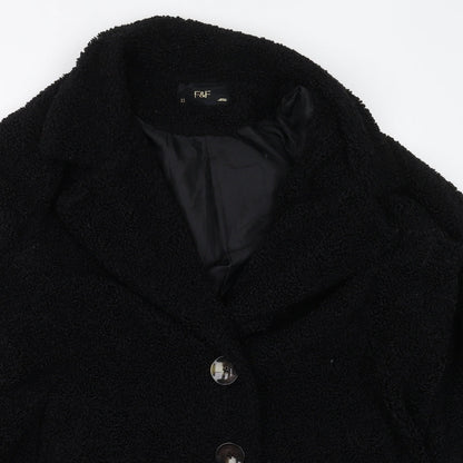 F&F Womens Black   Pea Coat Coat Size 16  Button