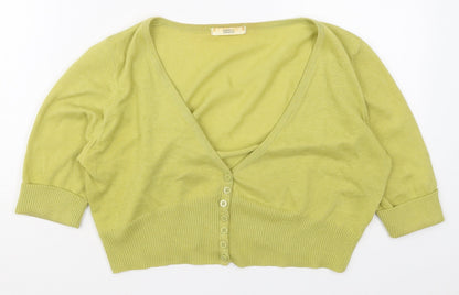 Womens UK Size 14 Marks and Spencer Green Cardigan Jumper