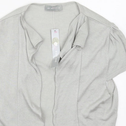Womens UK Size 14 Per Una Grey Cardigan Jumper