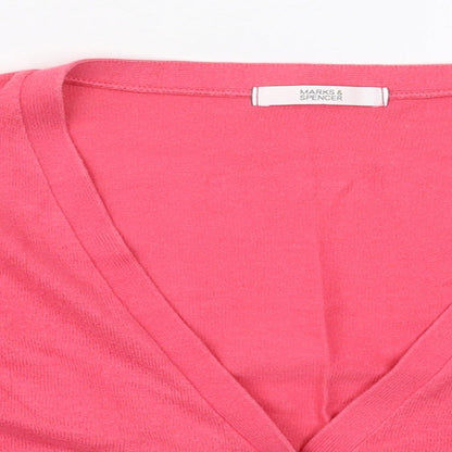 Womens UK Size 14 Marks and Spencer Pink Cardigan Jumper