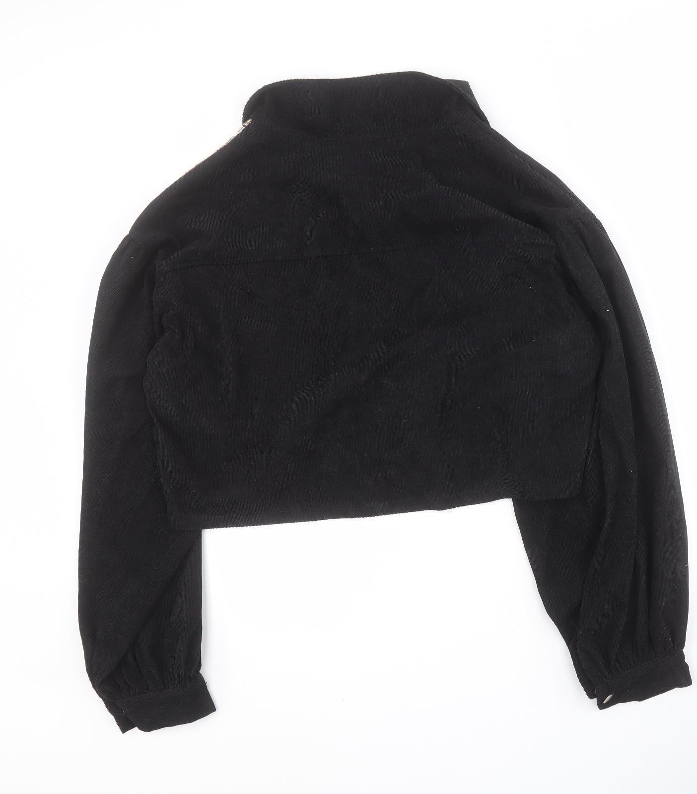 SheIn Womens Black Plaid  Jacket  Size M  Button