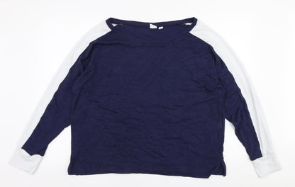 Gap Womens Blue Round Neck  Polyester Pullover Jumper Size XL