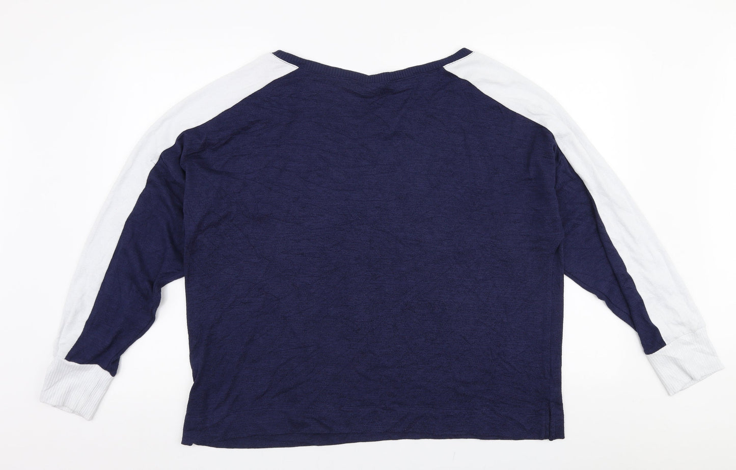 Gap Womens Blue Round Neck  Polyester Pullover Jumper Size XL