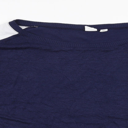 Gap Womens Blue Round Neck  Polyester Pullover Jumper Size XL