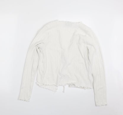 Womens UK Size 10 New Look White Cardigan Jumper