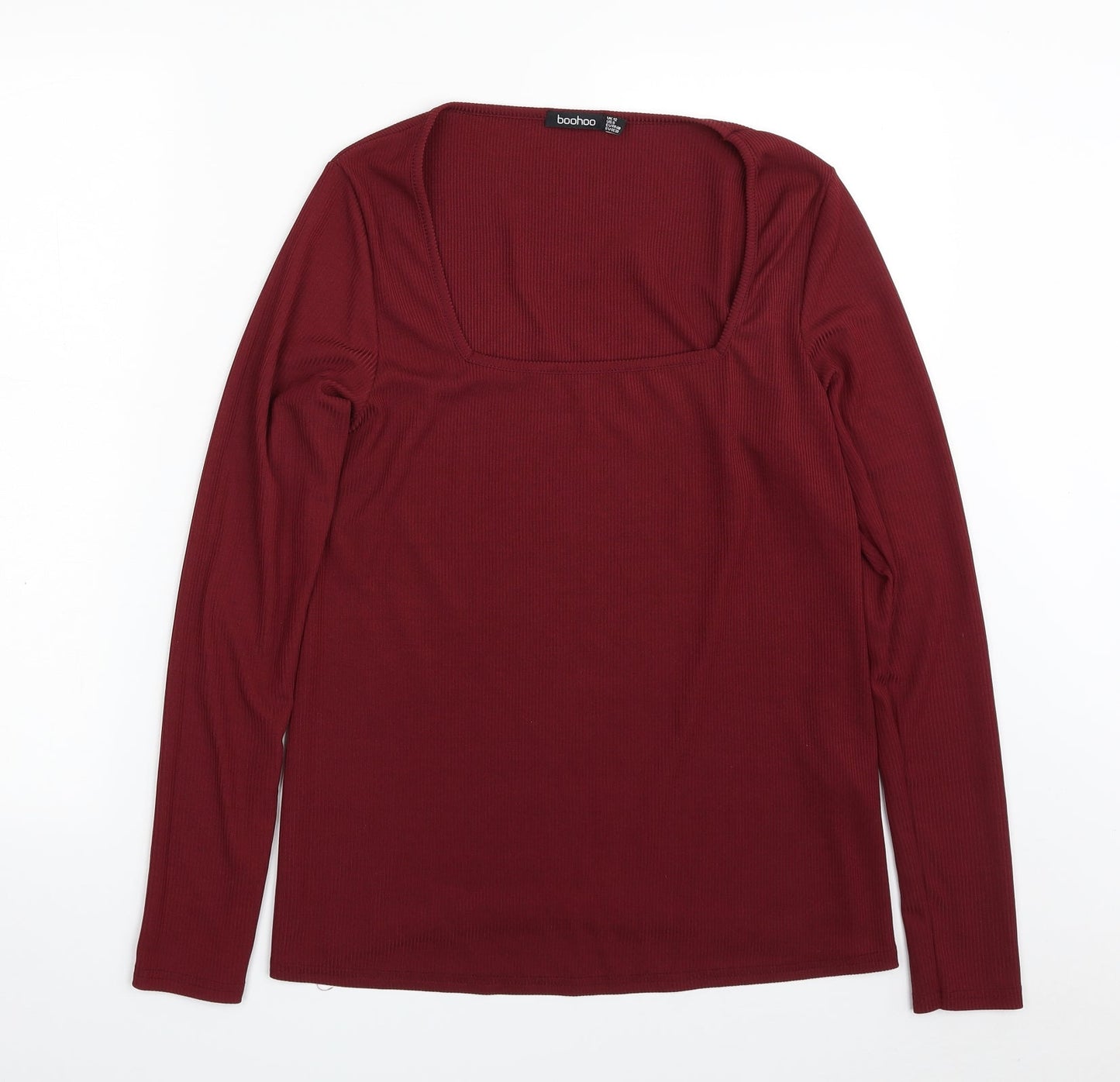 Boohoo Womens Purple  Polyester Pullover Sweatshirt Size 12  Pullover